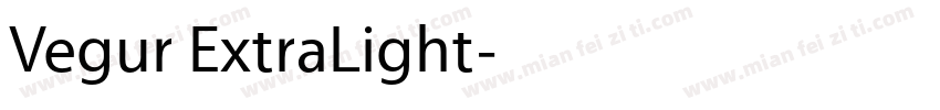 Vegur ExtraLight字体转换